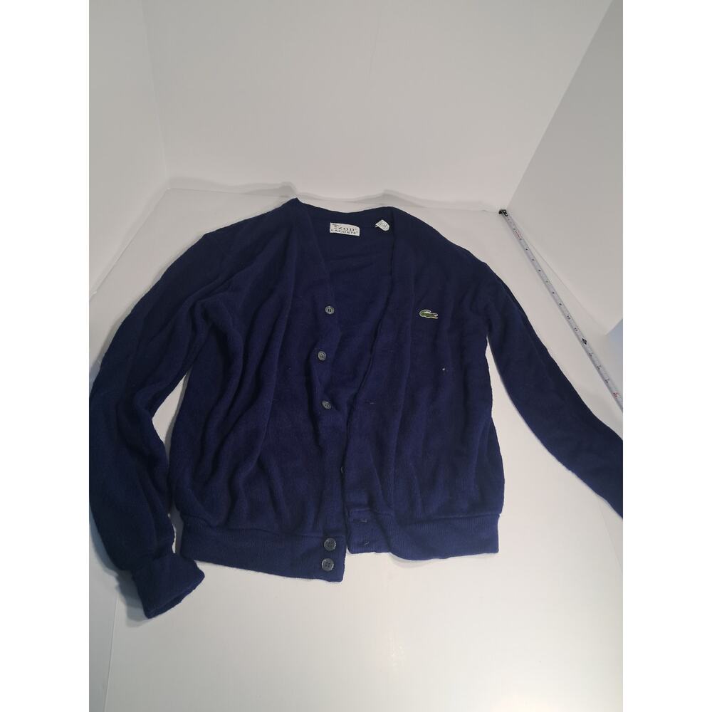 Vintage Izod Lacoste Sweater Cardigan Blue L but likley smaller